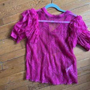 Free People lace blouse size small